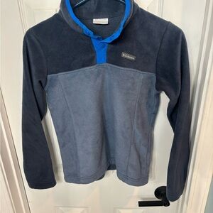 Columbia Kids' Fleece Pullover - Navy and Light Blue